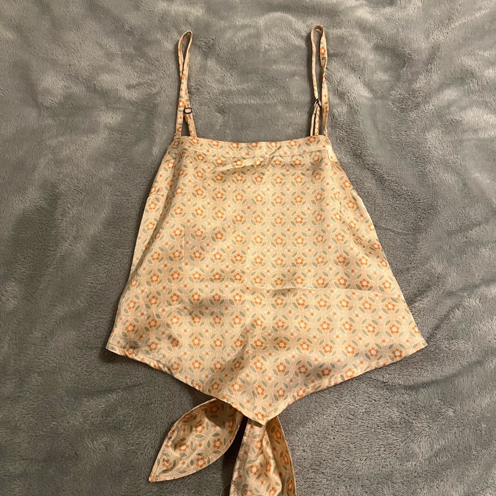 Pink Silk Bandana Crop Top
